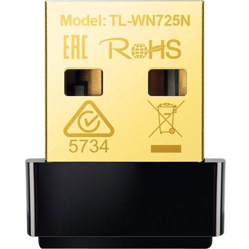 TP-Link TL-WN725N IEEE 802.11n - Wi-Fi Adapter for Desktop Computer - USB 2.0 - 150 Mbit/s - 2.40 GHz ISM - External - Wireless NICs & Adapters - TPLTLWN725N