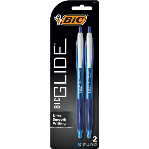 BIC Atlantis Retractable Ball Pen - Medium Pen Point - Refillable - Retractable - Blue