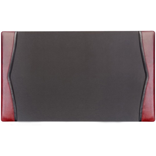 Dacasso Leather Side-Rail Desk Pad - 20" Width - Leather - Black - 1Each