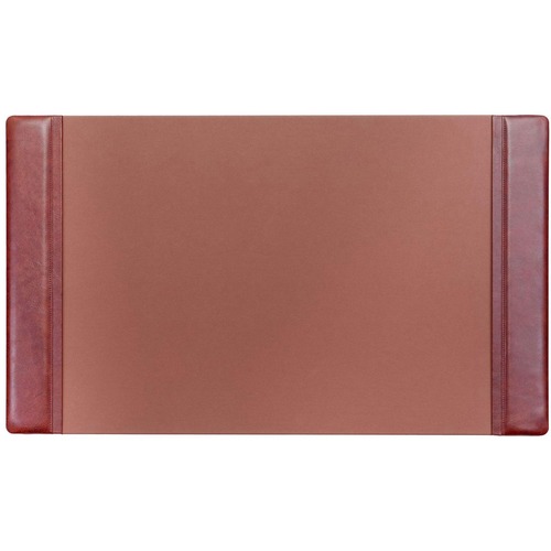 Dacasso Leather Side-Rail Desk Pad - 20" Width - Leather - Brown - 1Each