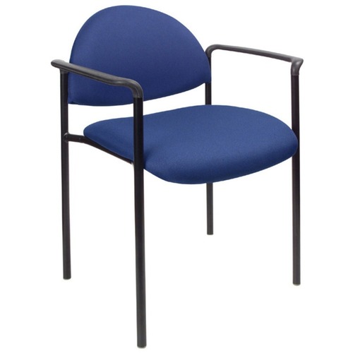 Boss Diamond Stacking Chair with Arm - Blue - Crepe