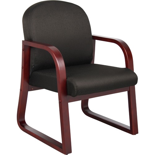 Boss Mahogany Frame Side Chair - Black