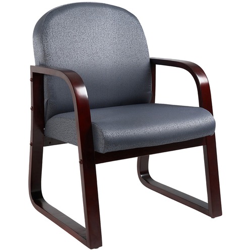 Boss Mahogany Frame Side Chair - Gray