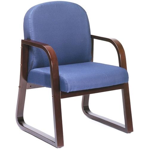 Boss Mahogany Frame Side Chair - Blue
