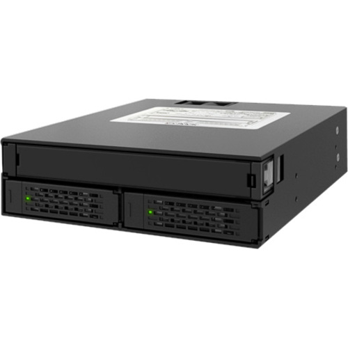 Icy Dock MB994IPO-3SB Drive Bay Adapter Serial ATA, Serial Attached SCSI (SAS) - Serial ATA Host Interface Internal - Matte Black - 3 x Total Bay - 1 x 5.25" Bay - 2 x 2.5" Bay - 6 Gbit/s Data Transfer Rate