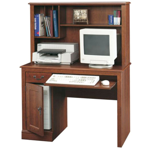 Sauder Camden County Computer Desk with Enclosed Storage - 56.30" Height x 43.50" Width x 19.70" Depth - Cherry