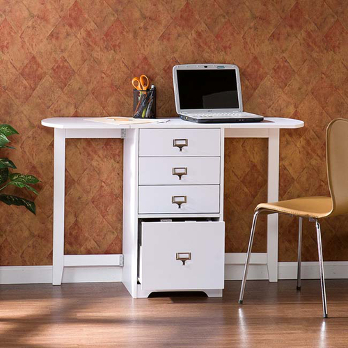 SEI Fold-Out Laptop/Writing Desks - 30" Height x 48" Width x 15.75" Depth - Assembly Required - White