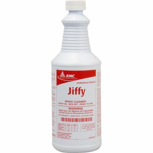 RMC Jiffy Spray Cleaner - For Multipurpose - 32 fl oz (1 quart) - Recommended For: Stain Remover, Grease Remover, Oil Remover, Lipstick Remover, Ink Remover - Rinse-free - Yellow - 1 Each