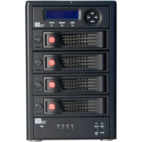 CRU RTX Secure 410-3QR DAS Hard Drive Array - 4 x HDD Supported - RAID Supported - 4 x Total Bays