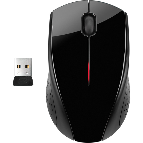 HP X3000 Wireless Mouse - Optical - Wireless - Radio Frequency - 2.40 GHz - USB - Scroll Wheel