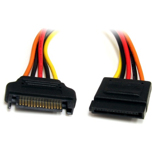 StarTech.com 12in 15 Pin SATA Power Extension Cable - Extend a SATA Power Connection by up to 12in - sata power extension cable - sata power extension cord - sata power extender -sata power male to female