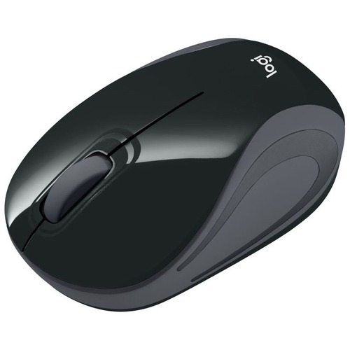 Logitech Wireless Mini Mouse M187 - Optical - Wireless - Radio Frequency - 2.40 GHz - Black - USB - 1000 dpi - Scroll Wheel - 3 Button(s) - Symmetrical