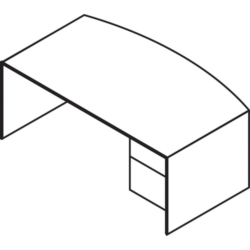 Picture of Lacasse Concept 400E Right Pedestal Bow Front Desk