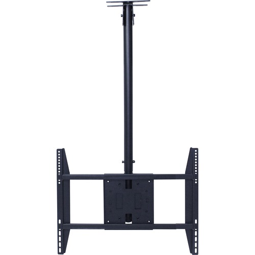 Lorell Ceiling Mount for Flat Panel Display - Black - Adjustable Height - 32" to 60" Screen Support - 56.70 kg Load Capacity - 1 Each