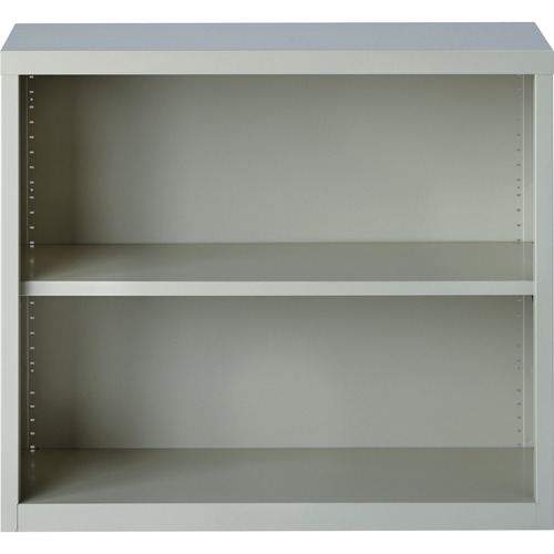 Lorell Fortress Series Bookcase - 34.5" x 13" x 30" - 2 x Shelf(ves) - Light Gray - Powder Coated - Steel - Recycled