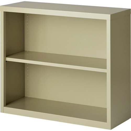 Lorell Fortress Series Bookcase - 34.5" x 13" x 30" - 2 x Shelf(ves) - Putty - Powder Coated - Steel - Recycled