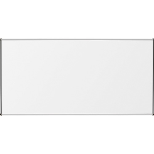 Lorell HPL Dry Erase Board - 96" (8 ft) Width x 48" (4 ft) Height - White Surface - Silver Anodized Aluminum Frame - 1 Each - Dry-Erase Boards - LLR60636