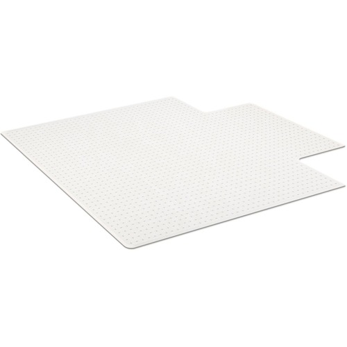 ES Robbins EverLife Chair Mat with Lip - Pile Carpet - 53" Length x 45" Width x 0.38" Thickness - Lip Size 12" Length x 25" Width - Vinyl - Clear