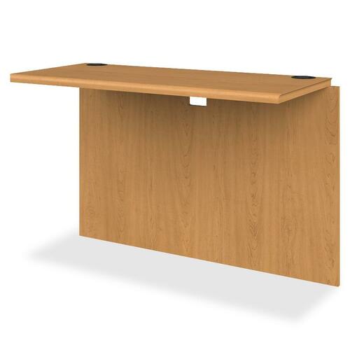 HON 10700 Series Prestigious Laminate Furniture - 42" x 20" x 29.5" - Waterfall Edge - Material: Hardwood - Finish: Harvest, Laminate - Grommet, Modesty Panel, Stain Resistant, Abrasion Resistant, Leveling Glide