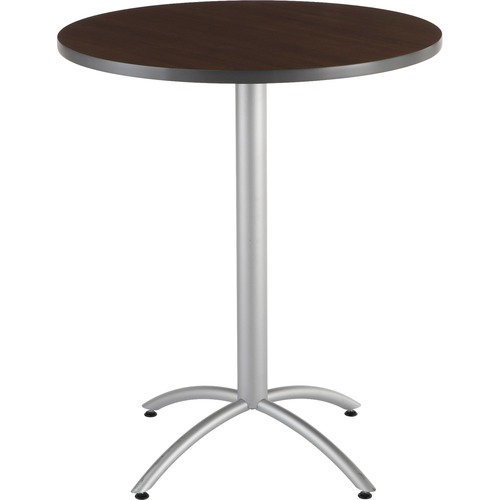 Iceberg CafeWorks 36" Round Bistro Table - Round Top - 1.1" Table Top Thickness x 36" Table Top Diameter - Assembly Required - Vinyl, Particleboard, Steel, Melamine - Meeting & Conference Room Tables - ICE65664