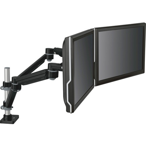 3M Desk Mount for Flat Panel Display - Black - Height Adjustable - 20 lb Load Capacity - VESA Mount Compatible - 1 Each