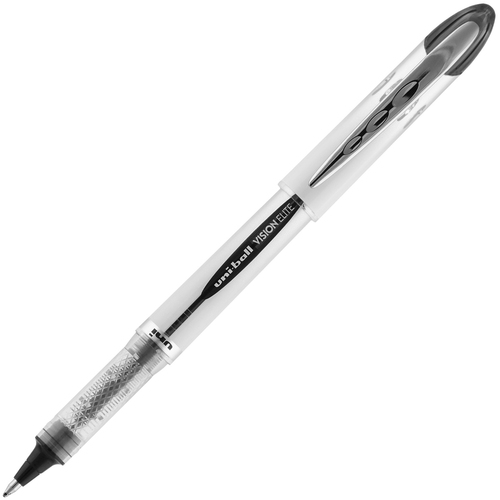 uni-ball Vision Rollerball Pens - Bold Pen Point - 0.8 mm Pen Point Size - Refillable - Black Pigment-based Ink - Plastic Barrel - Tungsten Carbide, Stainless Steel Tip - 1 Each - Rollerball Pens - UBC61102