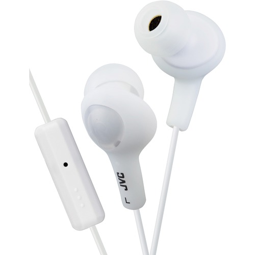 JVC Gumy Plus Earset - Stereo - Mini-phone (3.5mm) - Wired - 16 Ohm - 10 Hz - 20 kHz - Earbud - Binaural - In-ear - 3.28 ft Cable - White