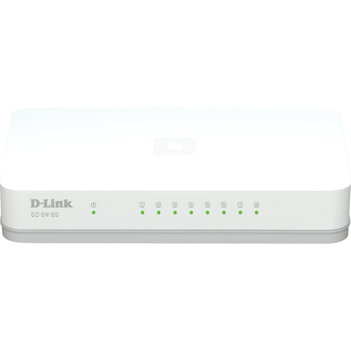 D-Link 8-Port Unmanaged Gigabit Switch - 8 Ports - 10/100/1000Base-T - 2 Layer Supported - Desktop - 3 Year Limited Warranty - Ethernet/Networking Switches & Bridges - DLIGOSW8G
