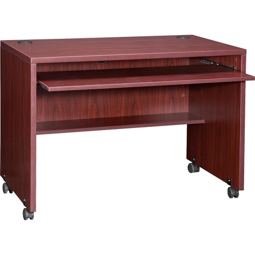 Lorell Essentials Computer Workstation - 29.5" Height x 41.4" Width x 23.6" Depth - Assembly Required - Mahogany