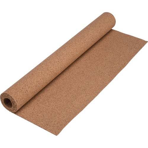 Lorell Natural Cork Rolls - 48" Height x 24" Width - Brown Cork Surface - 1 Each