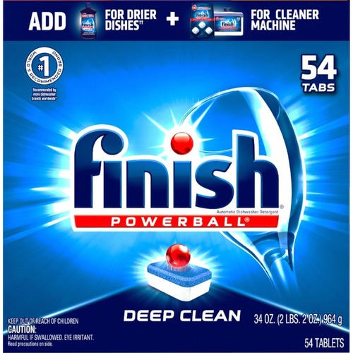 Finish All-in-1 Dishwasher Tabs - Tablet - 1.22 kg - Fresh Scent - 54 / Box - White, Blue, Red