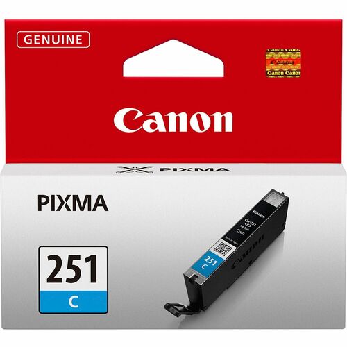 Canon CLI-251C Original Ink Cartridge - Inkjet - Cyan - 1 Each - Ink Cartridges & Printheads - CNM6514B001