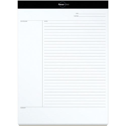 TOPS FocusNotes Legal Pad - Legal - 50 Sheets - Double Stitched - 16 lb Basis Weight - 8 1/2" x 11 3/4" - White Paper - Perforated - 1 Each