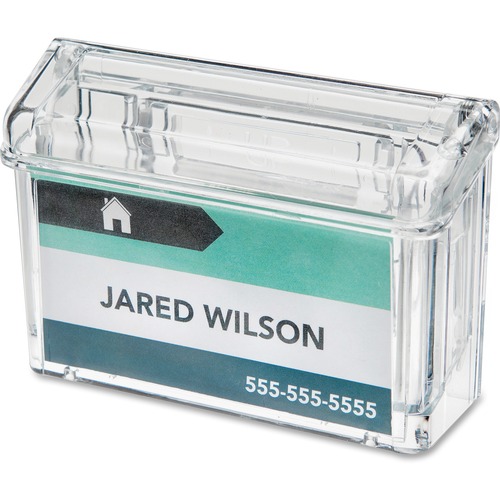 Deflecto Outdoor Business Card Holder - 2.75" (69.85 mm) x 4.25" (107.95 mm) x 1.50" (38.10 mm) x - 1 Each - Clear - Business Card Holders - DEF70901