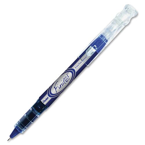 Pentel Finito! X-tra Fine Porous Point Pen - Extra Fine Pen Point - Blue Pigment-based Ink - Black Barrel - 1 Each - Felt-tip/Porous Point Pens - PENSD98C