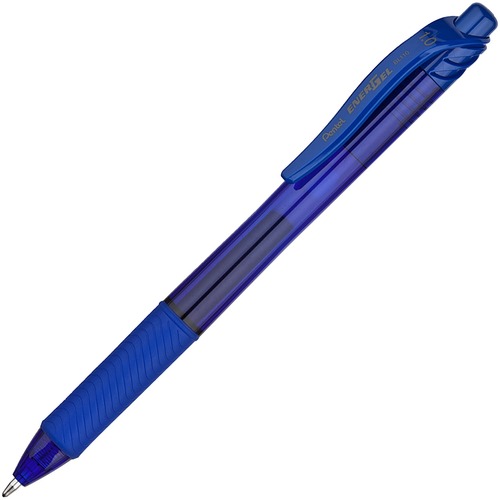 Pentel EnerGel-X Retractable Gel Pens - Bold Pen Point - 1 mm Pen Point Size - Refillable - Retractable - Blue Gel-based Ink - Blue Barrel - Metal Tip - 12 / Dozen