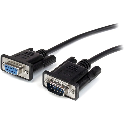 StarTech.com 3m Black Straight Through DB9 RS232 Serial Cable - M/F - Extend the connection between your DB9 serial devices by up to 3m - db9 extension cable - serial extension cable - male to female serial cable - db9 male to female cable - rs232 extensi