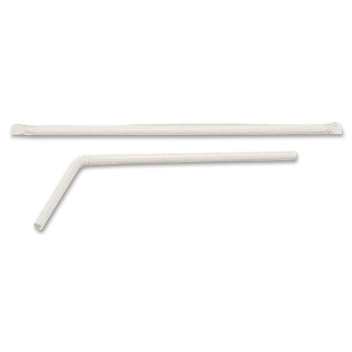 Medline Flexible Drinking Straw - 10" Length - 1600 / Carton
