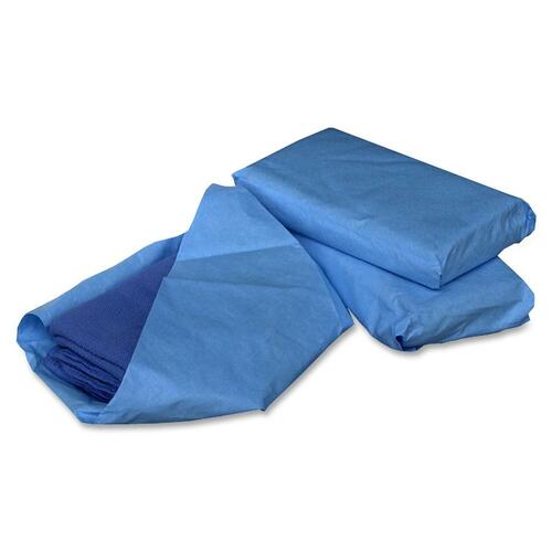 Medline Sterile Disposable Surgical Towel - 17" Width x 27" Length - Blue - Cotton - 80/Carton - 80 / Carton