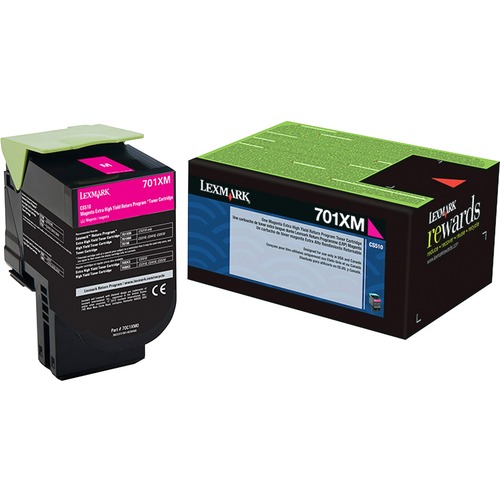 Lexmark Unison 701XM Toner Cartridge - Laser - Extra High Yield - 4000 Pages - Magenta - 1 Each