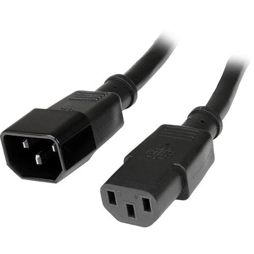 3 ft 14AWG Computer Power Cord Extension C14 to C13