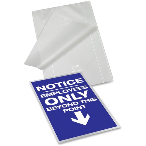 GBC Fusion EZUse Laminating Pouches - Sheet Size Supported: Letter 8.50" Width x 11" Length - Laminating Pouch/Sheet Size: 9" Width x 11.50" Length x 3 mil Thickness - Glossy - for Document - UV Resistant, Durable, Fade Resistant - Clear - 100 / Box