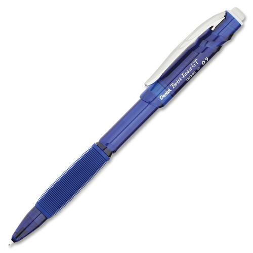 Pentel Twist-Erase GT Mechanical Pencils - #2 Lead - 0.5 mm Lead Diameter - Refillable - Transparent Blue Barrel - 1 Each