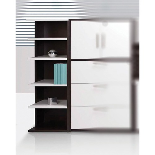 Links Business Furniture Laminate Bookcases - 24" x 24" x 66" - White, Chocolate, Walnut - Laminate