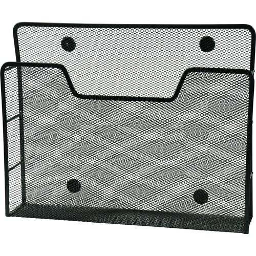 Winnable Wall Pocket - 1 Pocket(s) - 12" Height x 9.3" Width x 2.5" Depth - Magnetic - Black Each