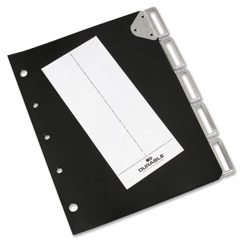 DURABLE Catalogue Rack Indexes - Black Metal Tab(s) - 1 / Pack - Index Dividers - DBL595601