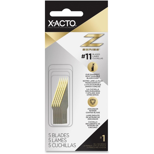 X-Acto #11 Blade Classic Fine Point - #11 - Aluminum - 5 / Pack