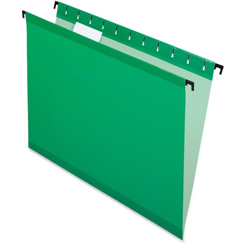 Pendaflex SureHook Letter Recycled Hanging Folder - 8 1/2" x 11" - Bright Green - 10% Recycled - 20 / Box = PFX6152CBGR