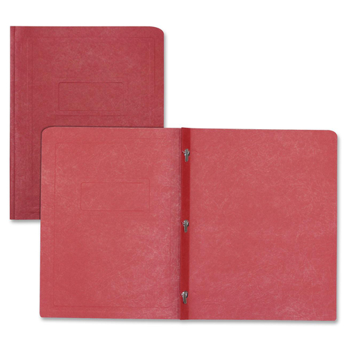 Hilroy Enviro Plus Letter Recycled Report Cover - 8 1/2" x 11" - 50 Sheet Capacity - 3 Fastener(s) - Red - 100% Recycled - 1 Each