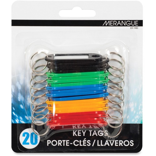 Merangue Key Tag - 20 / Pack - Plastic - Assorted - Key Tags - MGE1008760100000